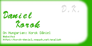 daniel korok business card